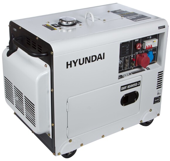 Дизельний генератор Hyundai DHY 8500SE-3 фото 2