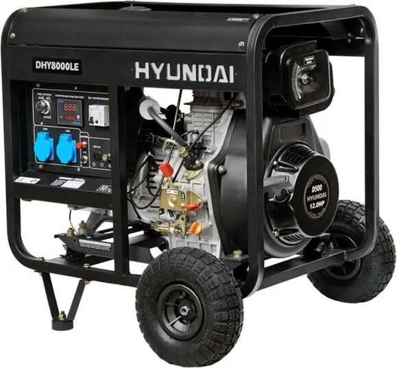 Дизельний генератор Hyundai DHY 8000LE-3 фото 2
