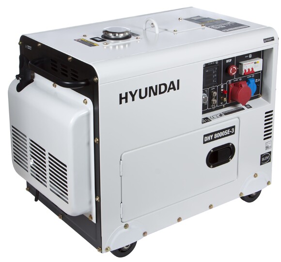 Дизельний генератор Hyundai DHY 8000SE-3 фото 2