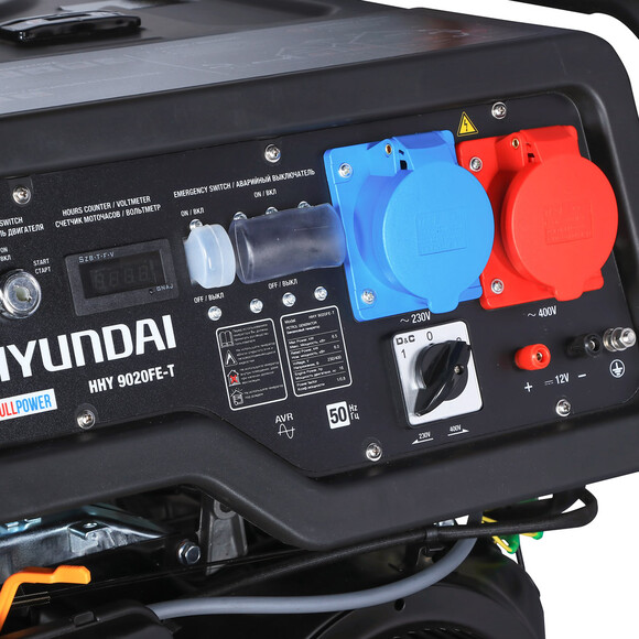 Бензиновый генератор Hyundai HHY 9020FE-T (универсальный 220/380В) изображение 5
