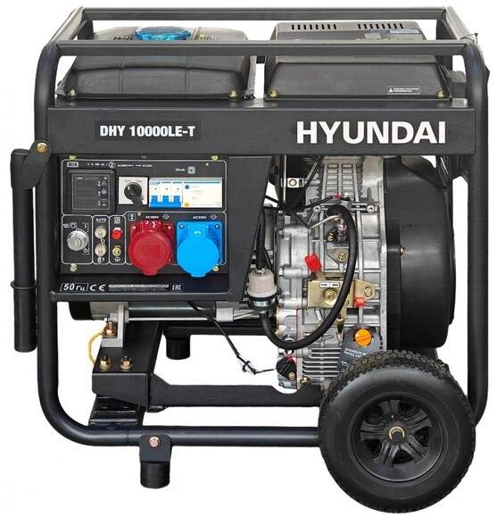 Дизельний генератор Hyundai DHY 10000LE-T Фото 2