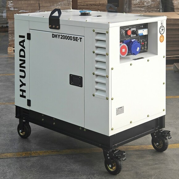 Дизельний генератор Hyundai DHY 20000SE-T Фото 2